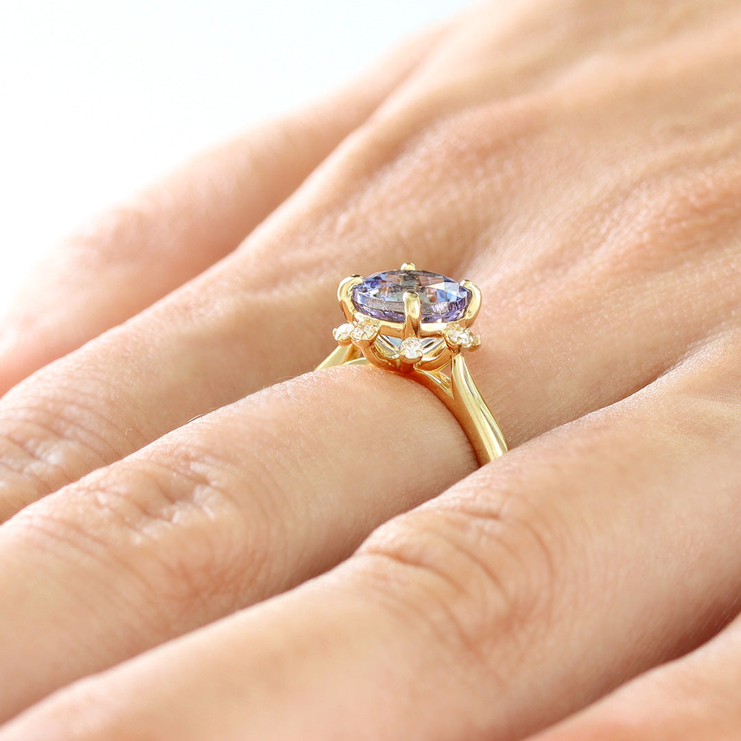 ビズー公式】タンザナイト×ダイヤモンド K18/PTリング・ルミリエム