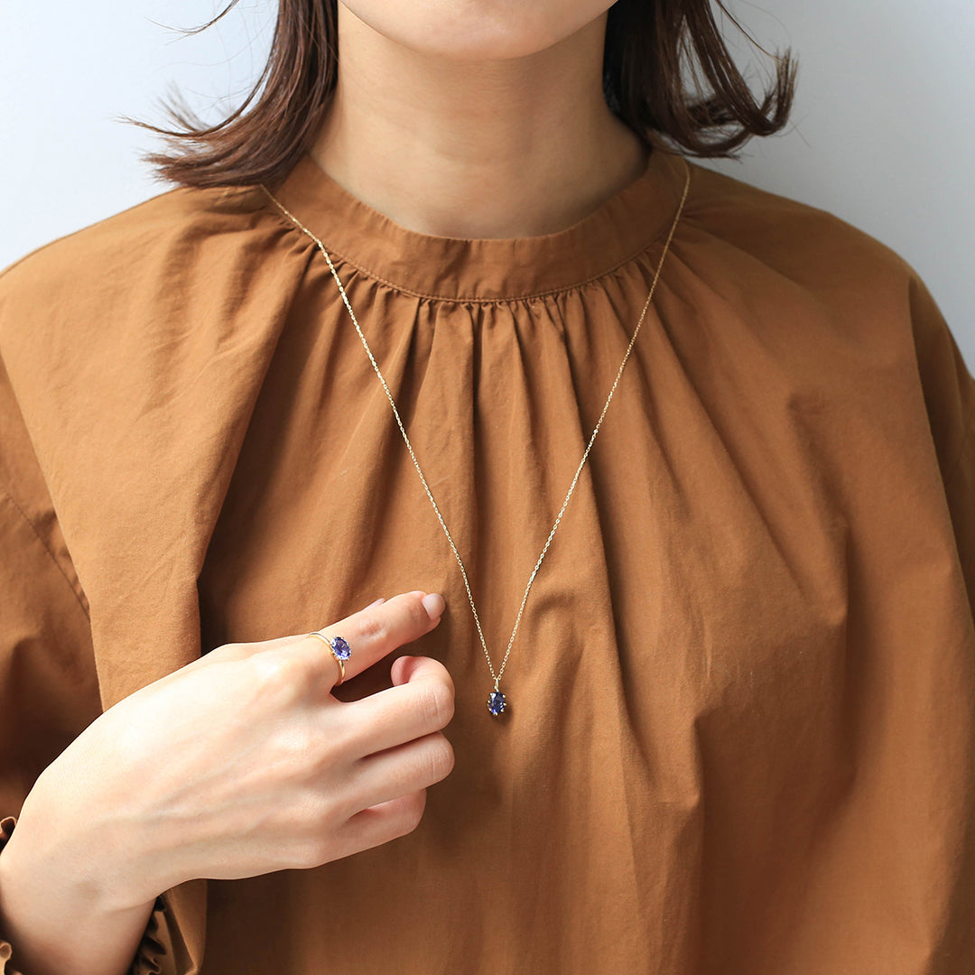 ビズー公式】アイオライト K18(18金) ペンダントトップ セパージュ