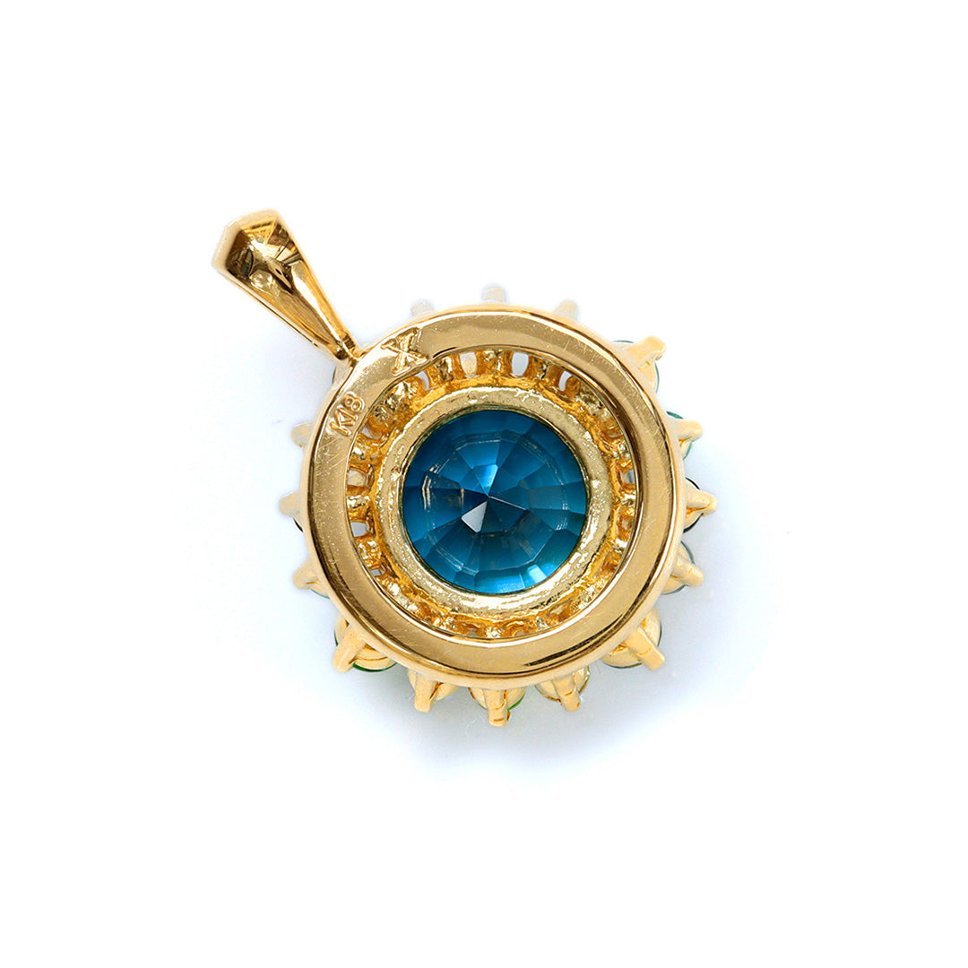 ビズー公式】ブルージルコン K18(18金)/PTペンダントトップ フロレゾン