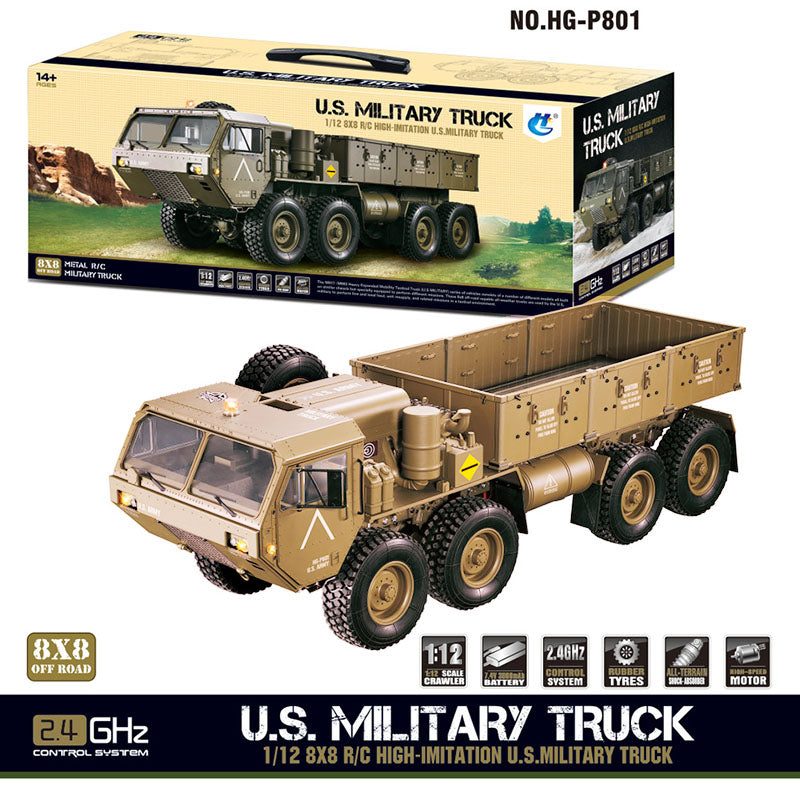 HG P801 P802 US Army Military Truck 1/12 8X8 M983 RC Car | bometoys