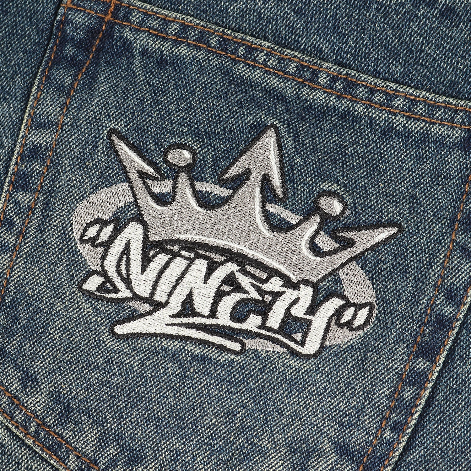 9090 (ナインティーナインティー) ヴィンテージ加工 キングロゴ バギー