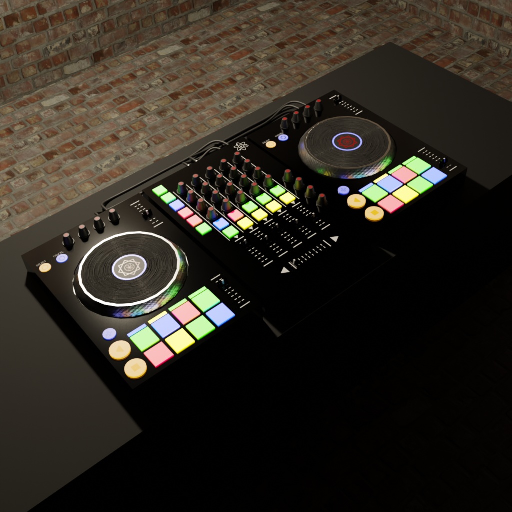 3DCG【DJ_set】ターンテーブル ミキサー - hiromu-3dcg - BOOTH