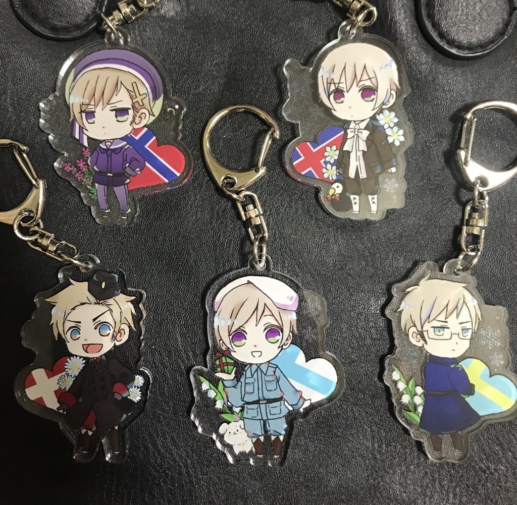 ヘタリア 北欧組アクリルキーホルダー - リコリス飴 - BOOTH