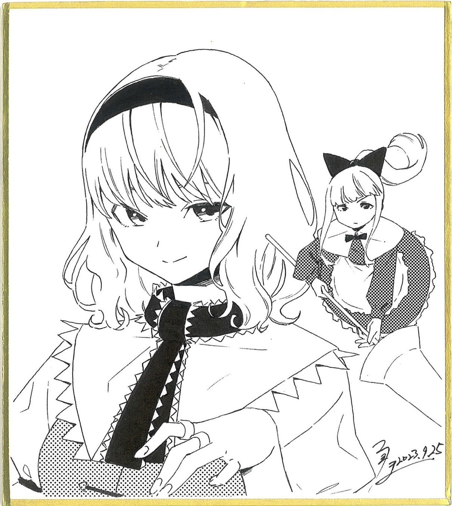 9月25日18時出品開始☆アリス・マーガトロイド☆東方Project色紙直筆