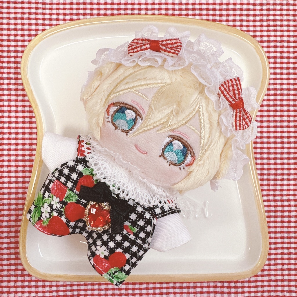 いつぬいサイズ☆黒×イチゴ柄♡3点set - hotaru-1102 - BOOTH