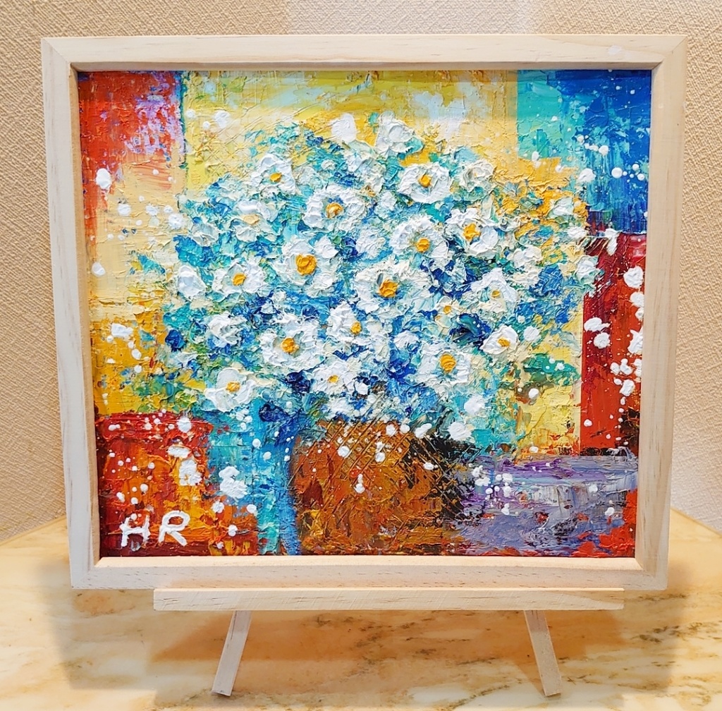 油絵 菅家令子 絵 絵画 インテリア F4-091216 花 油絵 菅家令子 絵