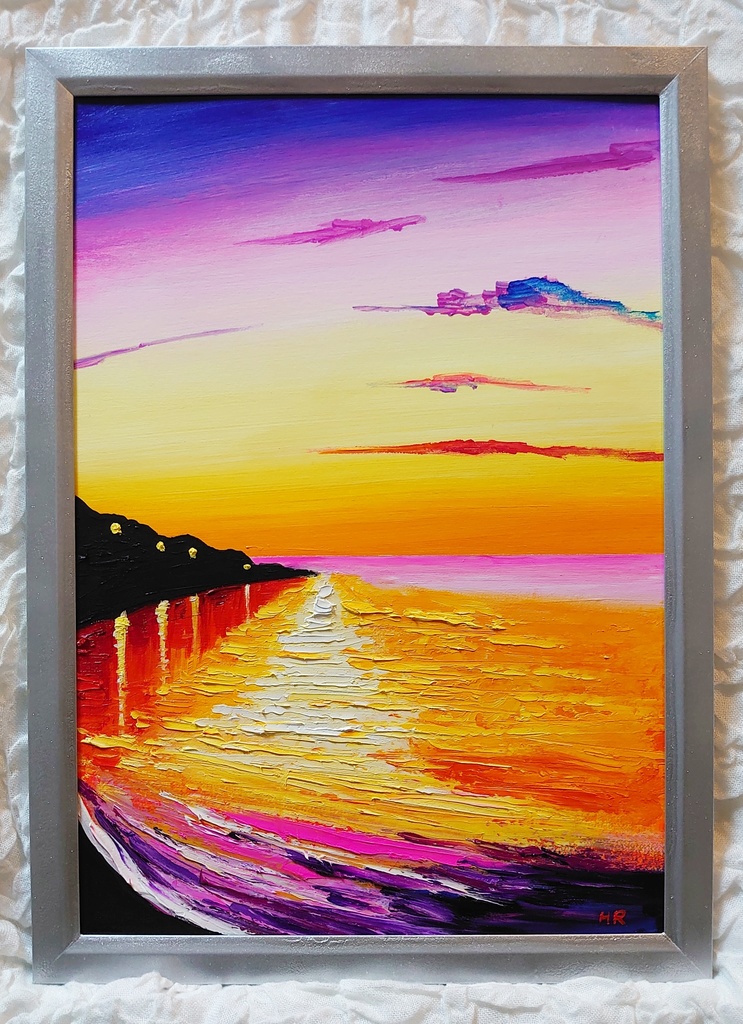 油絵 絵画 宵の海 - arashi1783 - BOOTH