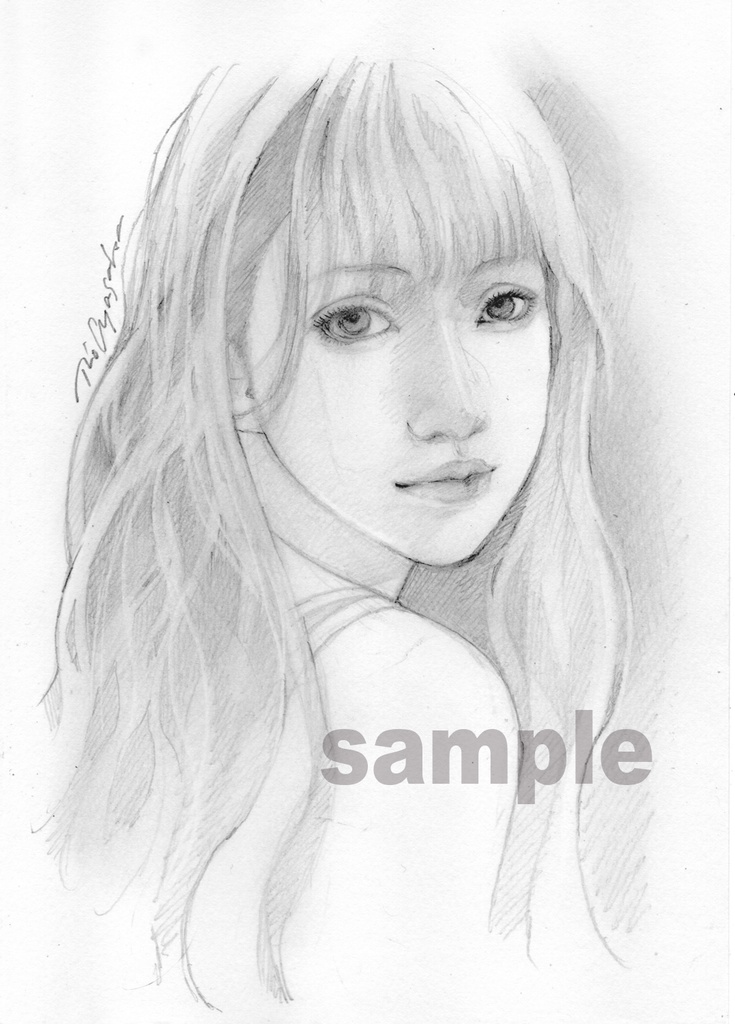 専用 絵画 原画 ドローイング 水彩画 美人画 A4サイズ デザイン画 ラフ