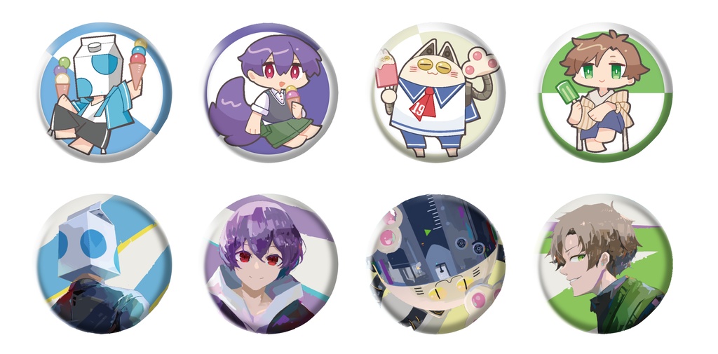 せいだんランダム缶バッジvol.4 - 成人男性三人組ショップ - BOOTH