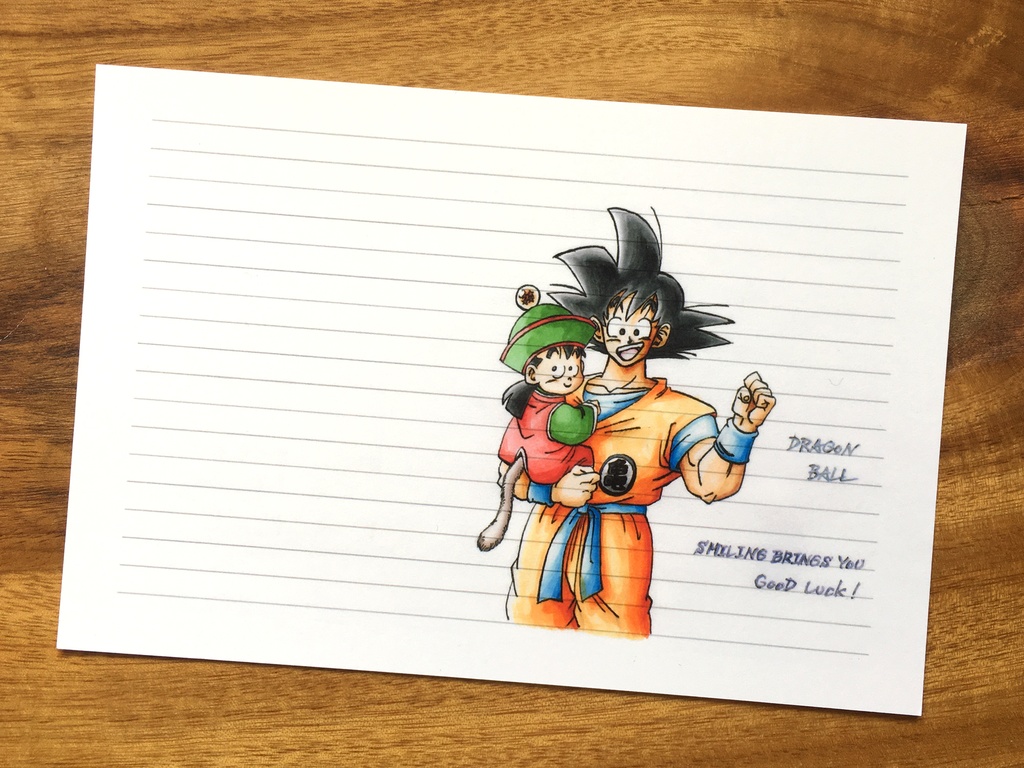 両面ポストカード／悟空＆悟飯「サイヤ人編」 おまけらくがき