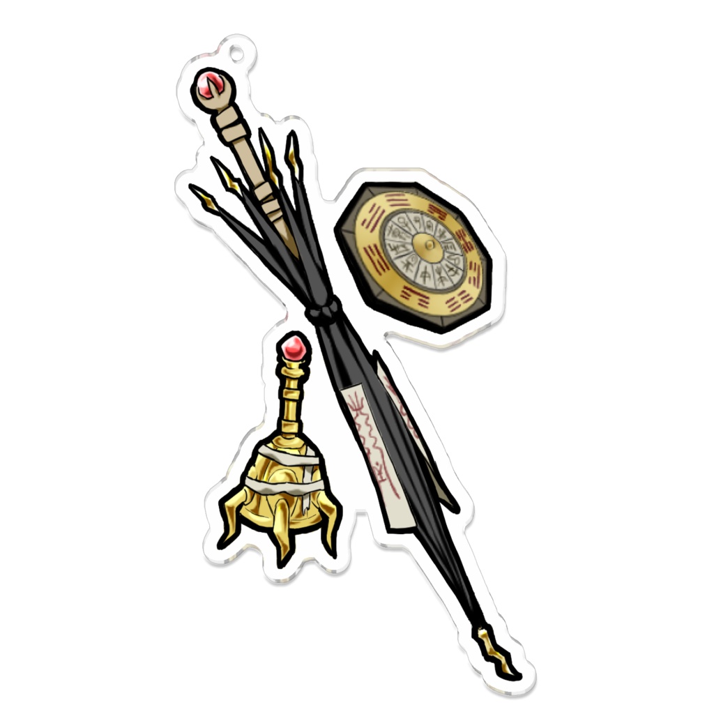 白黒無常モチーフアクキー - shiutsuki1004 - BOOTH