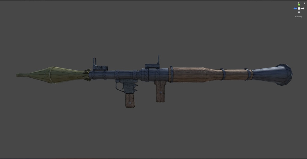 3Dモデル ロケットランチャー RPG7【ローポリゴン】 - サルイチ