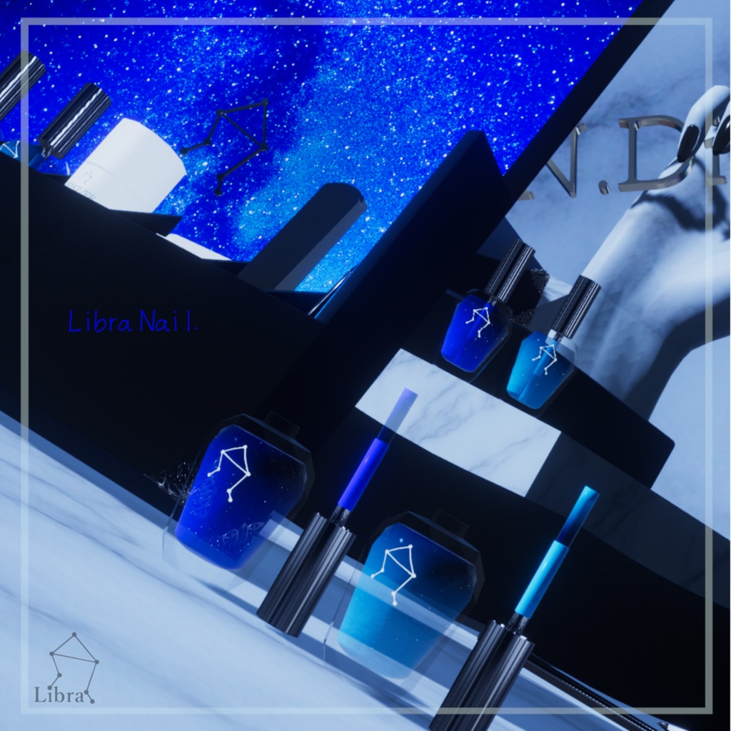 SALE】Libra Nail 【VRChat想定塗り合えるネイルギミック】 - N
