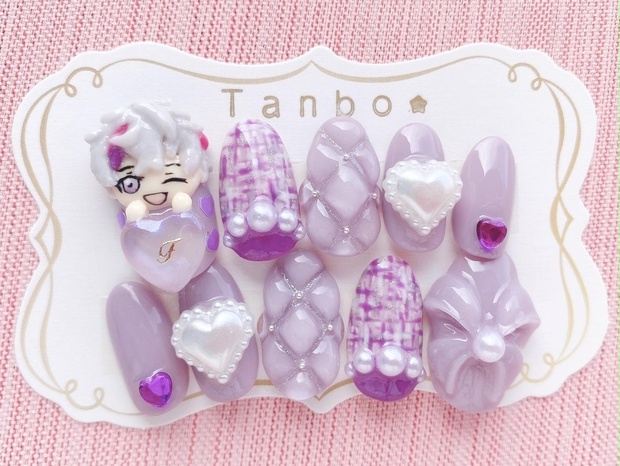 乾杯グラスネーム ネイルパーツ 不破湊 痛ネイル 推しネイル ①