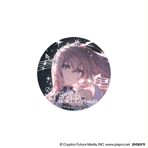 ホロ加工缶バッジD＜asteroid：巡音ルカ＞ - Rella Artworks / 不安定+