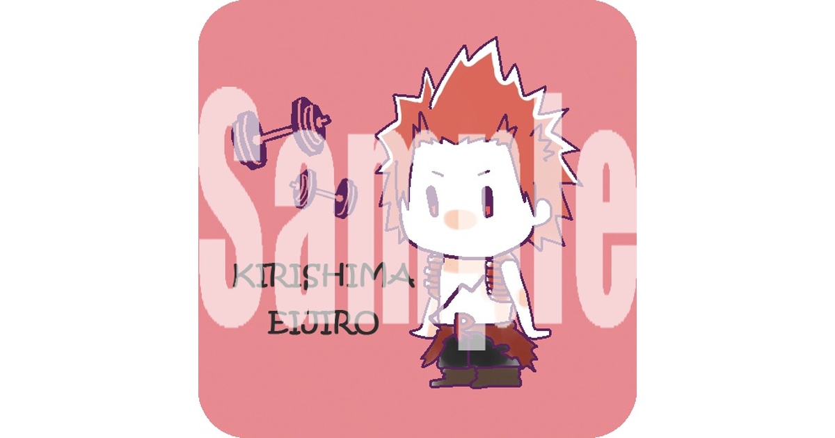 ヒロアカ】切島鋭児郎【スクエア缶バッジ】*単品 - べすとしゅがー - BOOTH