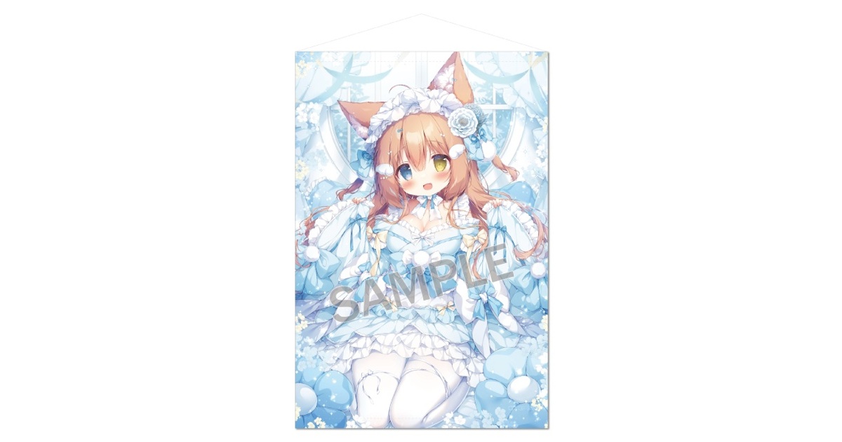 桃豆こまもち】B2タペストリー 和メイドこまこちゃん - ブレンドリーム