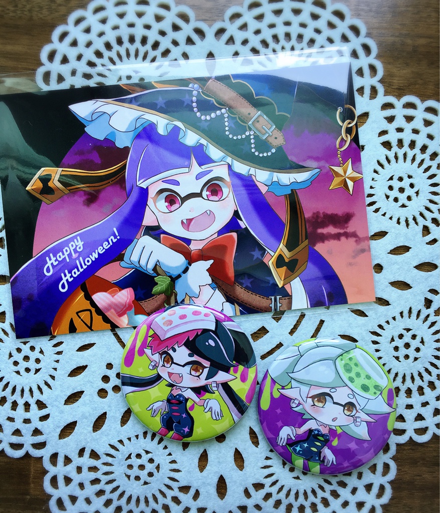 スプラトゥーン シオカラーズ缶バッジ＆ポストカード - - BOOTH