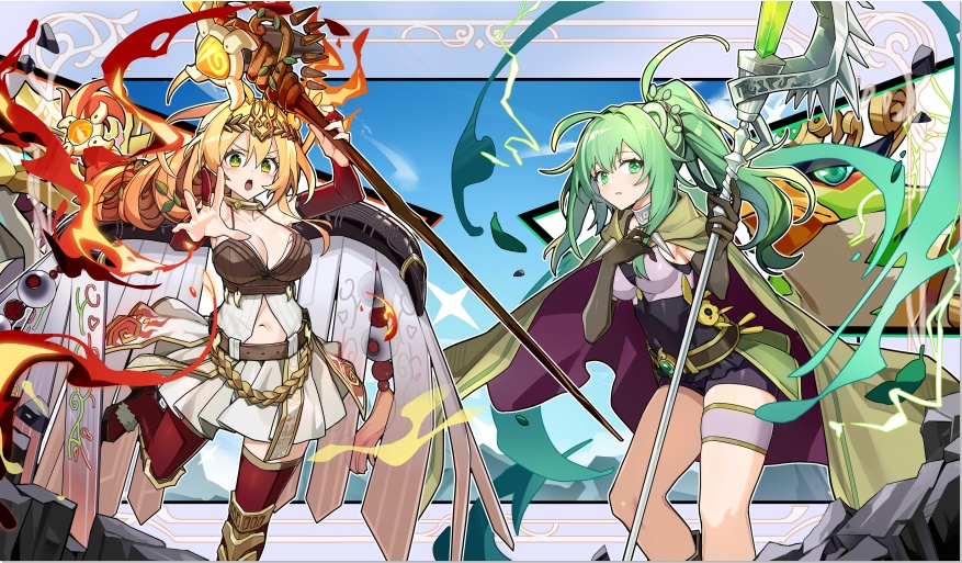 精霊獣使い レラ ＆ 精霊獣使い ウィンダ プレイマット 遊戯王