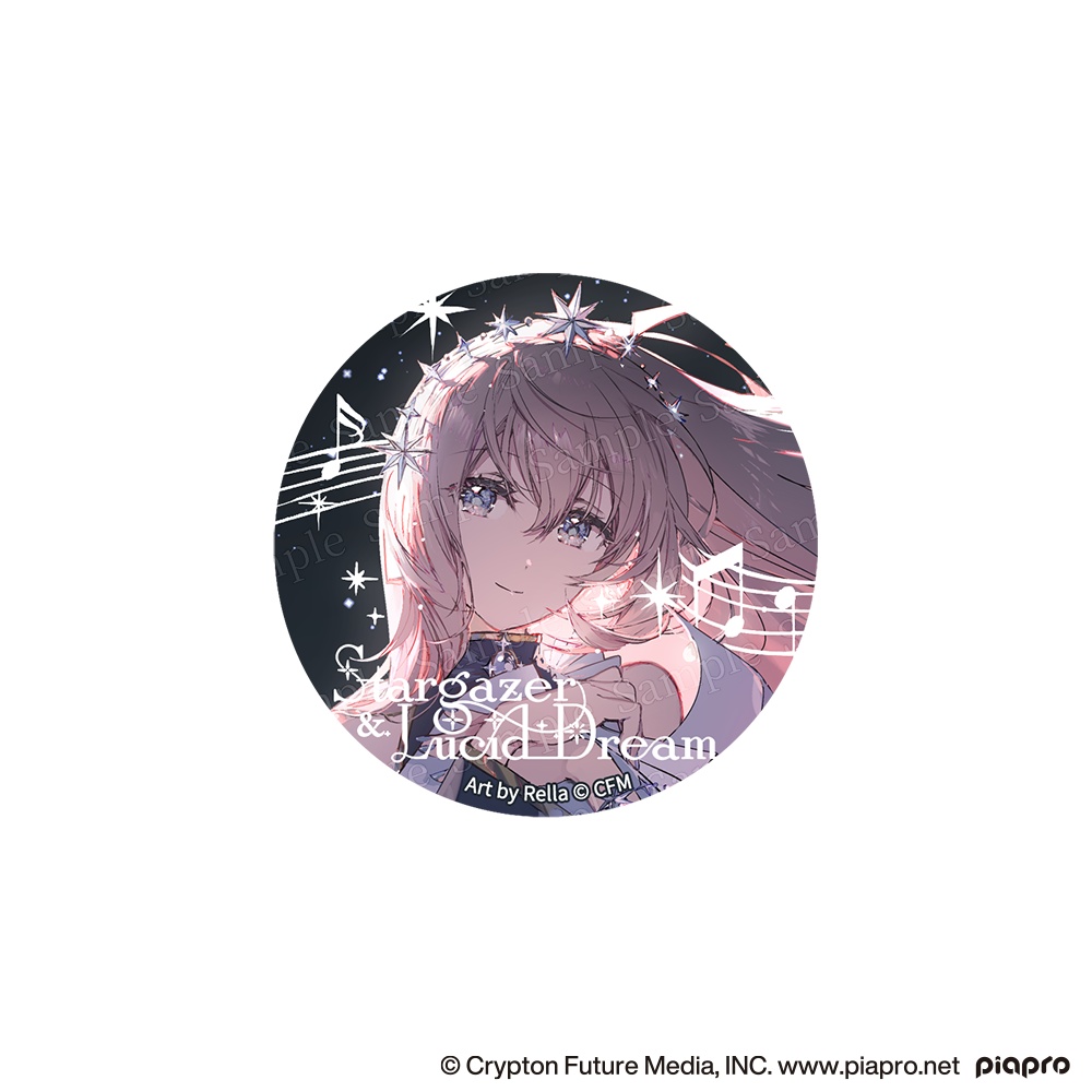 ホロ加工缶バッジD＜asteroid：巡音ルカ＞ - Rella Artworks / 不安定+