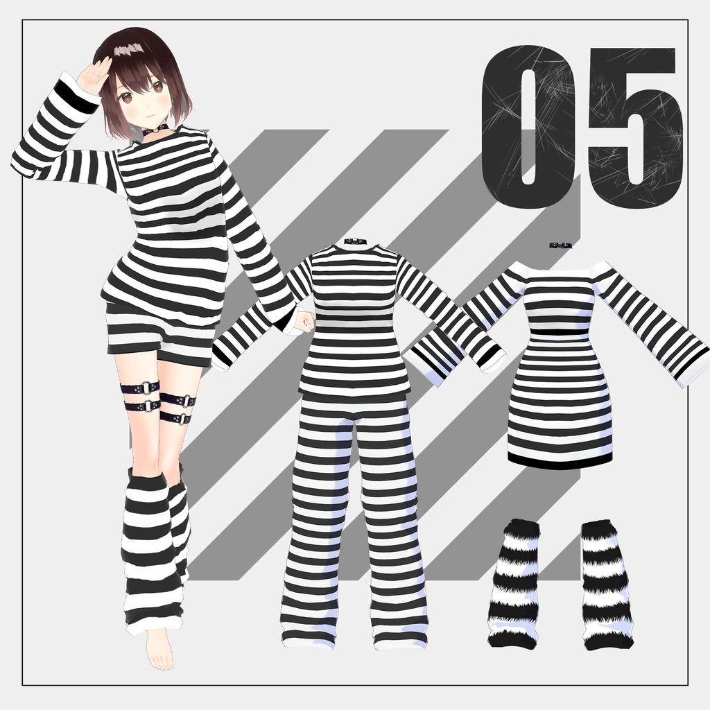 囚人服/prisoner uniform【VRoid】 - tokinobox - BOOTH