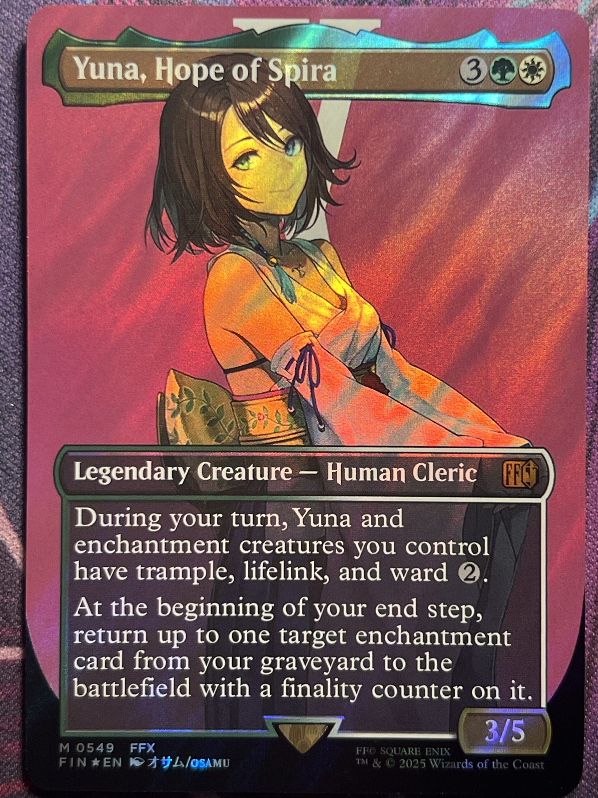 MTG スピラの希望、ユウナ/ボーダーレス サージfoil 英語 FIN MTG FF