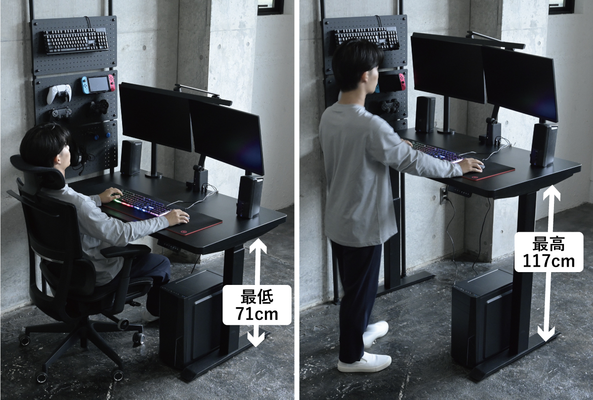 商品情報_電動昇降デスク／スタンダードモデル（薄型天板／幅120cm