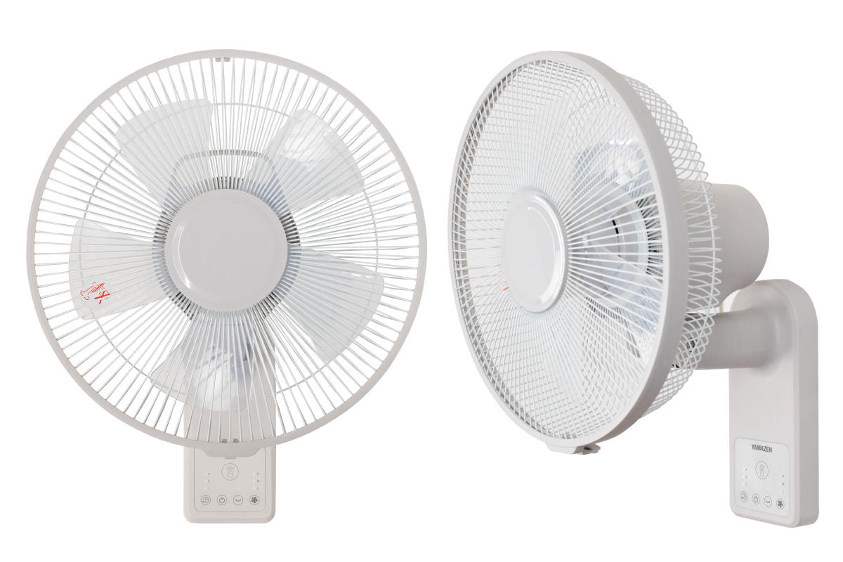 山善 扇風機 30cm 壁掛扇 マイコンスイッチ YWX-BGD302(W) 商品情報_DC