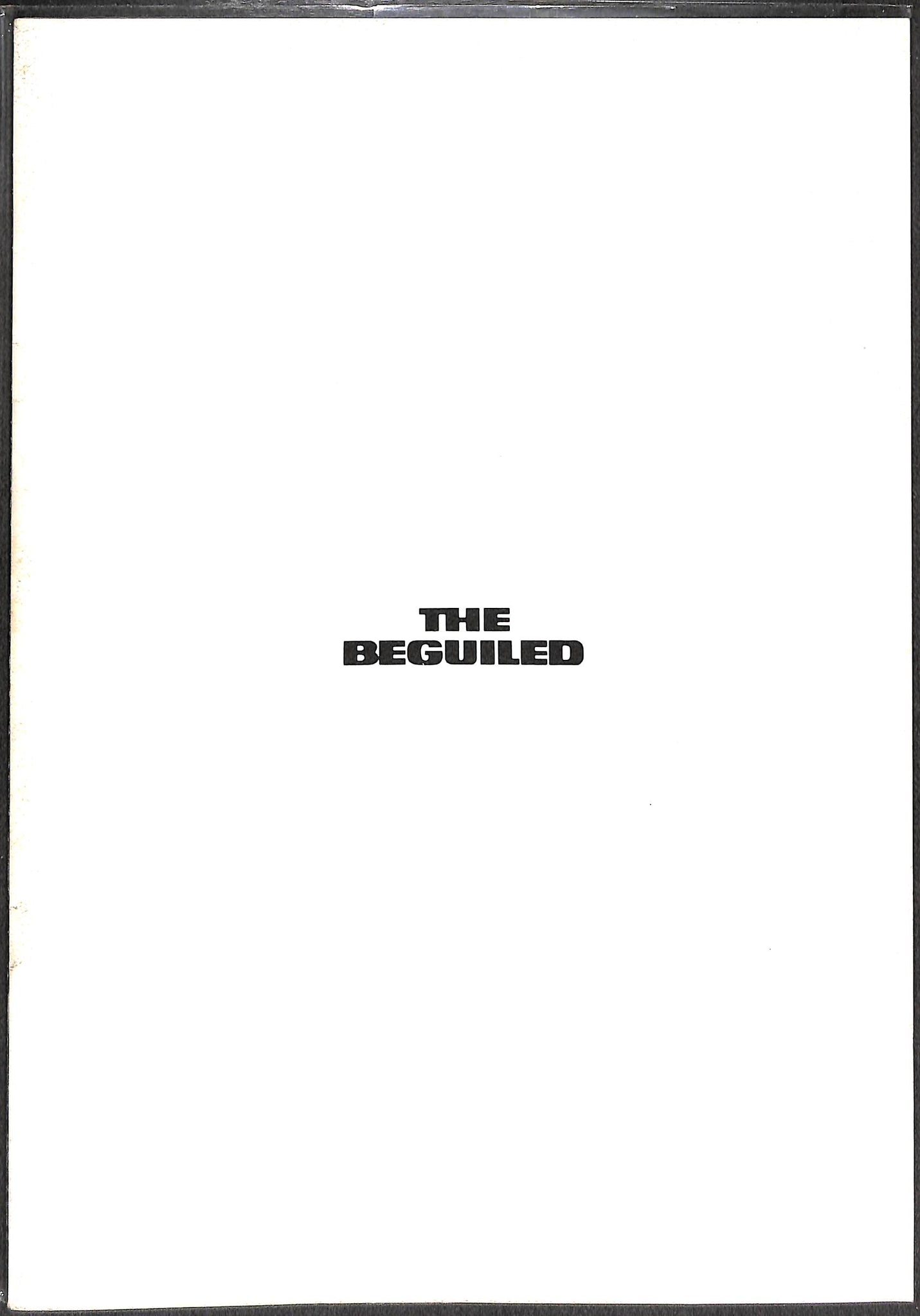 映画パンフレット】白い肌の異常な夜 (1971年 日本公開) / 監督:ドン