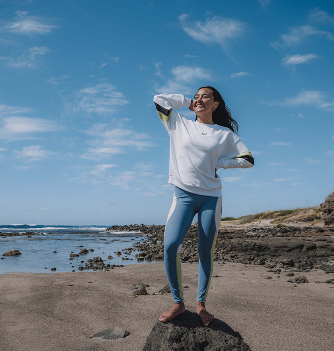 OUTLET】Roxy 水陸両用 速乾 UVカット ハイウエストレギンス JUMP HIGH