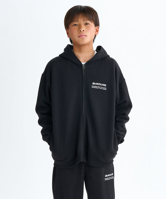Quiksilver ユース HAND DRAWN ZIP PK YOUTH フーディ パーカー 特殊裏