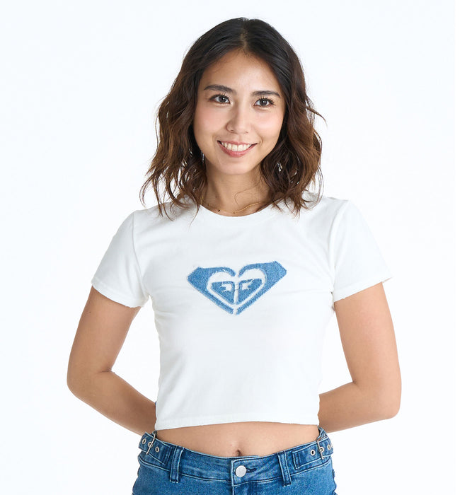 OUTLET】Roxy ROXY×NANAHA S/S TEE ウィメンズ 半袖Tシャツ チビt 丈