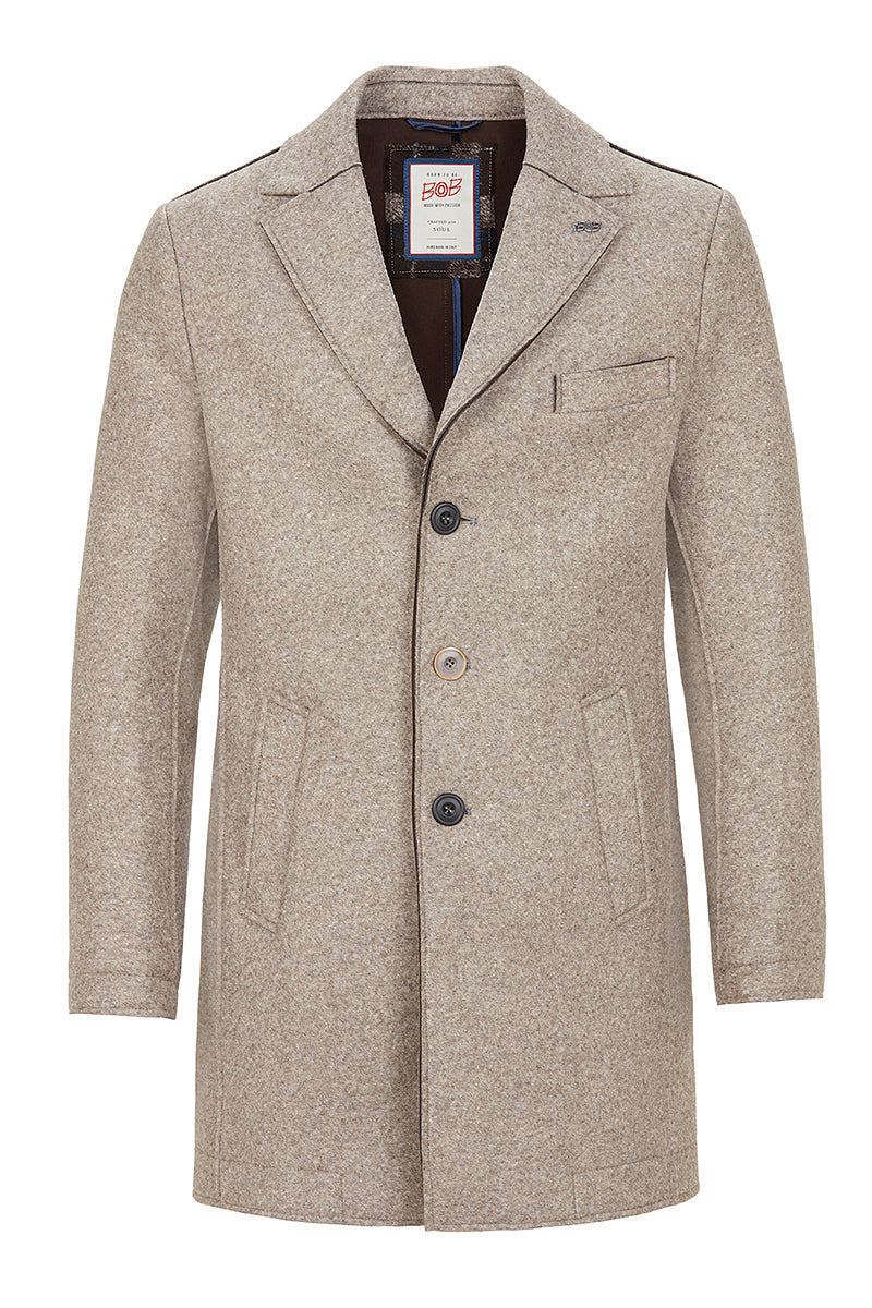 AND153 ボンディングチェスターコート / COL：CENERE グレー系 BOB JAPAN