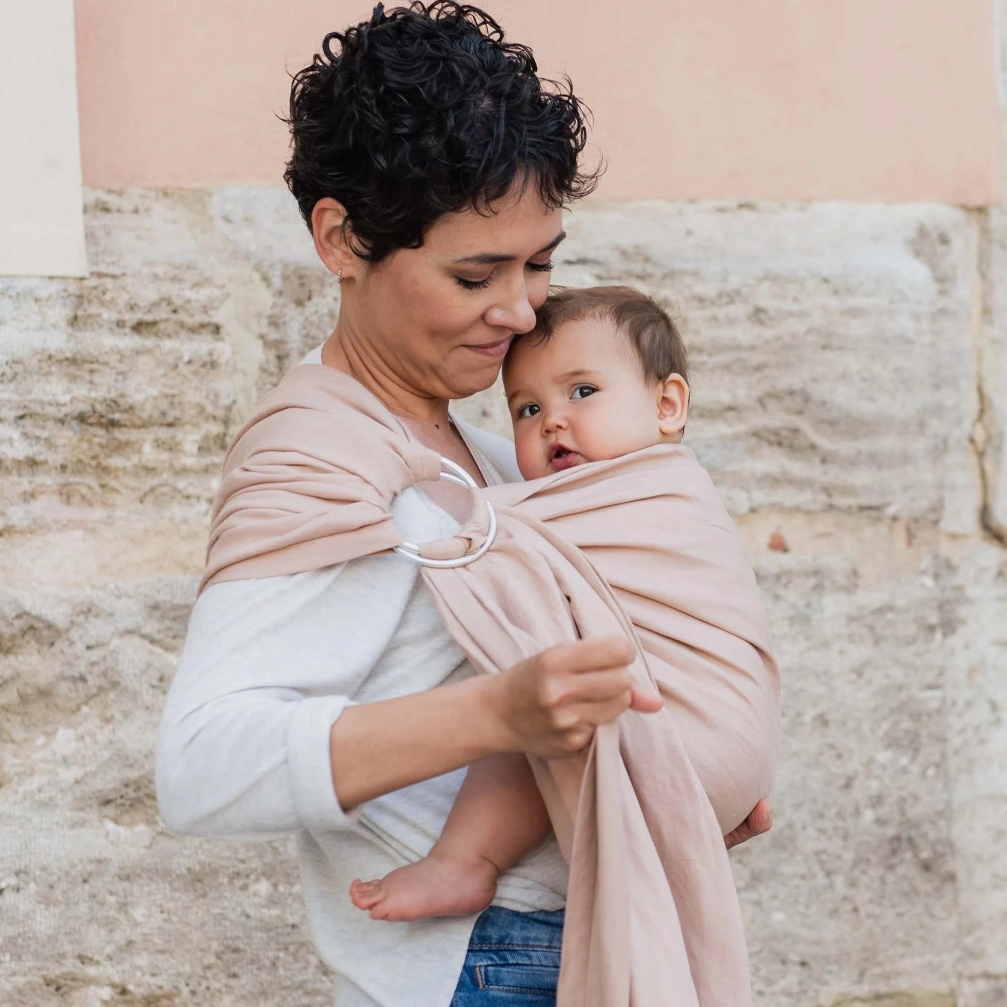 Boba Linen Ring Sling in Peony Pink – Boba Inc.