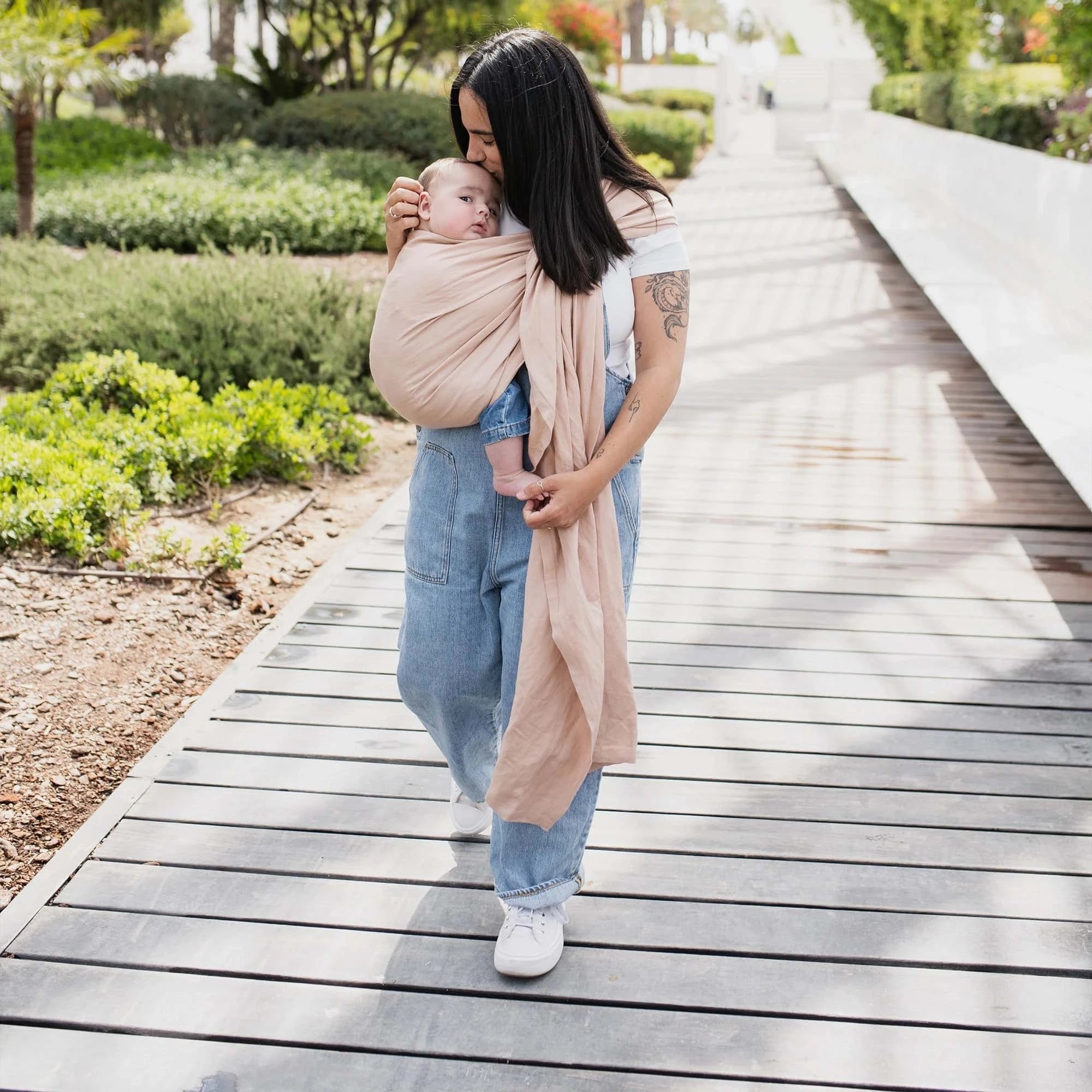 Boba Linen Ring Sling in Peony Pink – Boba Inc.