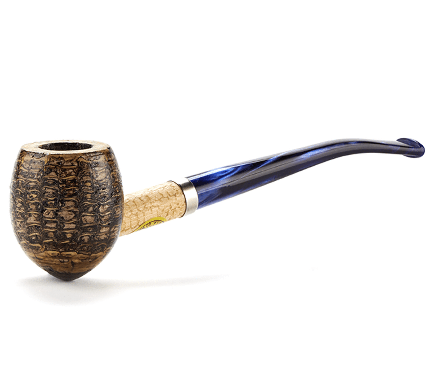 Missouri Meerschaum: Shire Cobbit Corn Cob Pipe Sapphire Blue Stem