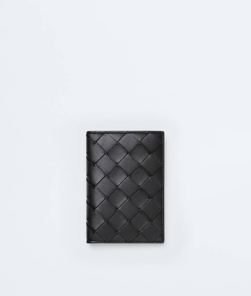 Men's Intrecciato Flap Card Case in Black | Bottega Veneta US