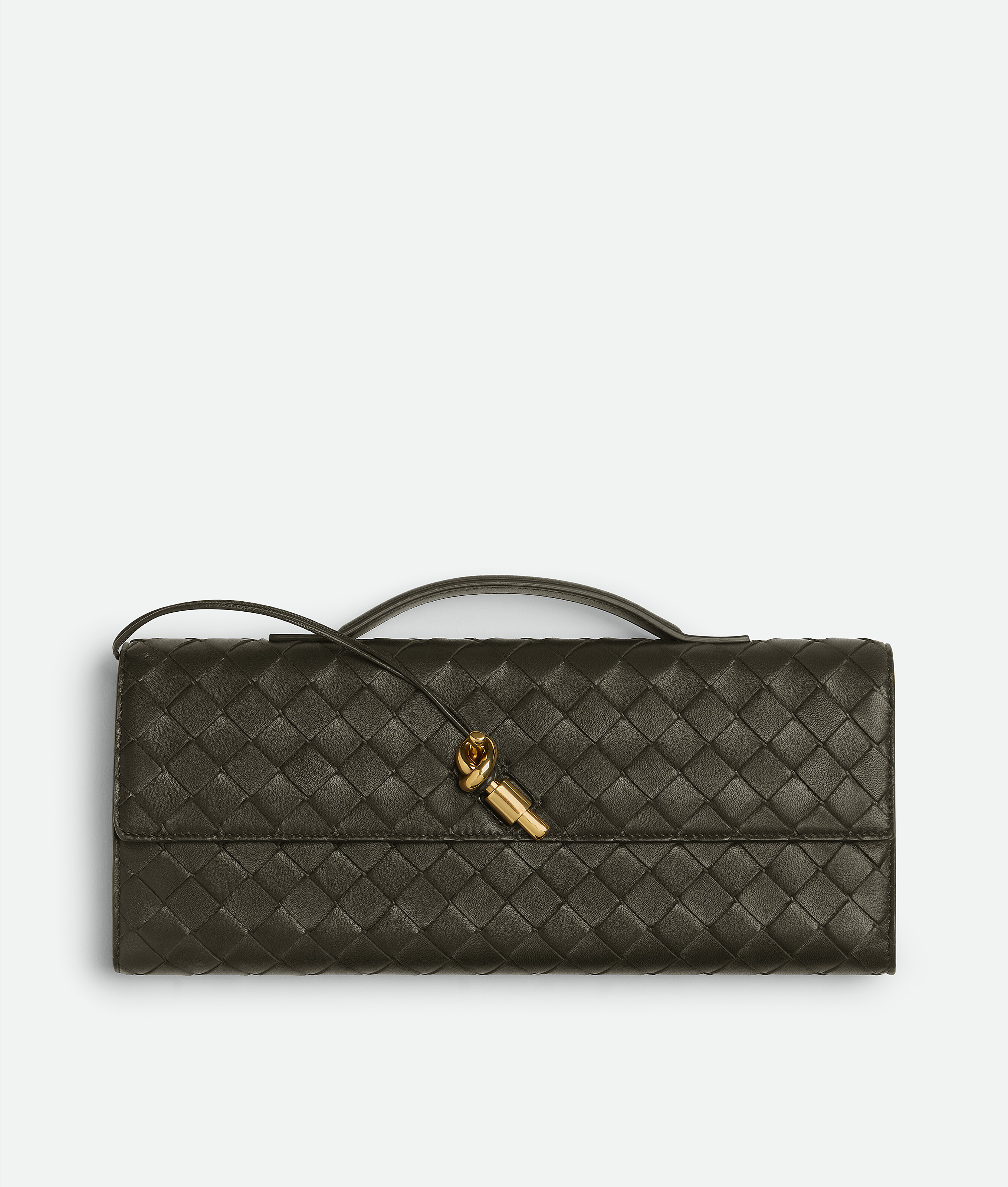 Women's Andiamo Clutch in Kaki | Bottega Veneta US