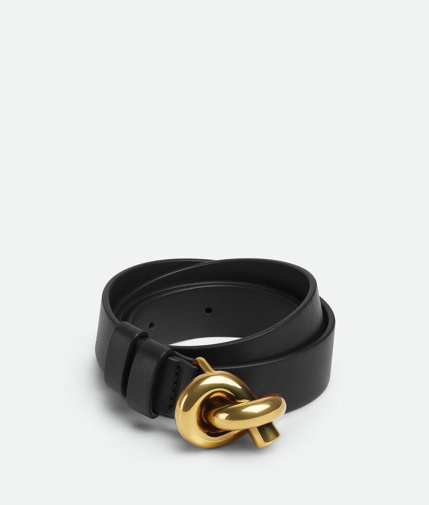 ボッテガべネタ フレンチカーフ ブラック・ゴールド ベルト M ボッテガ