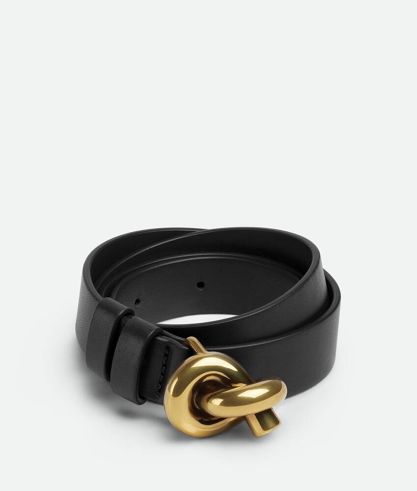 Women's Knot Belt in Black | Bottega Veneta US