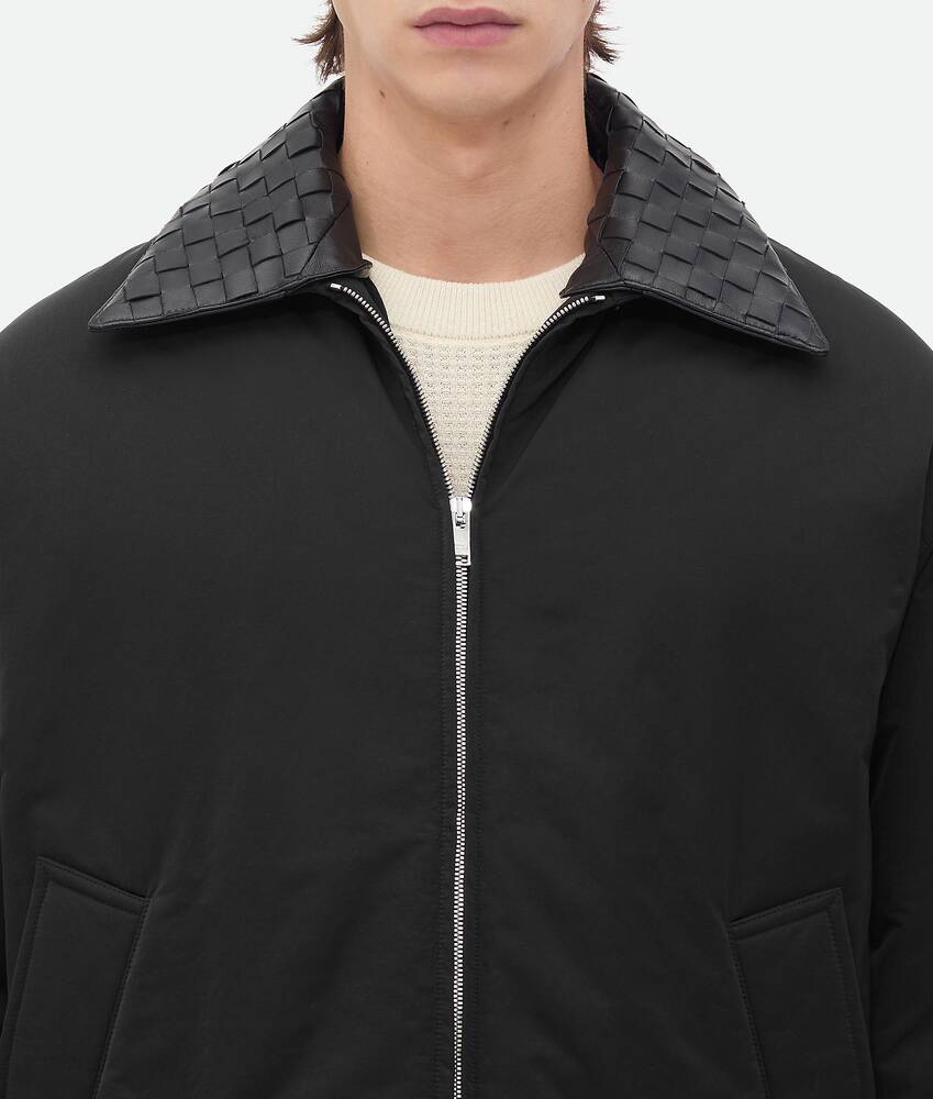 Men's Tech Nylon Puffer Jacket in Black | Bottega Veneta US