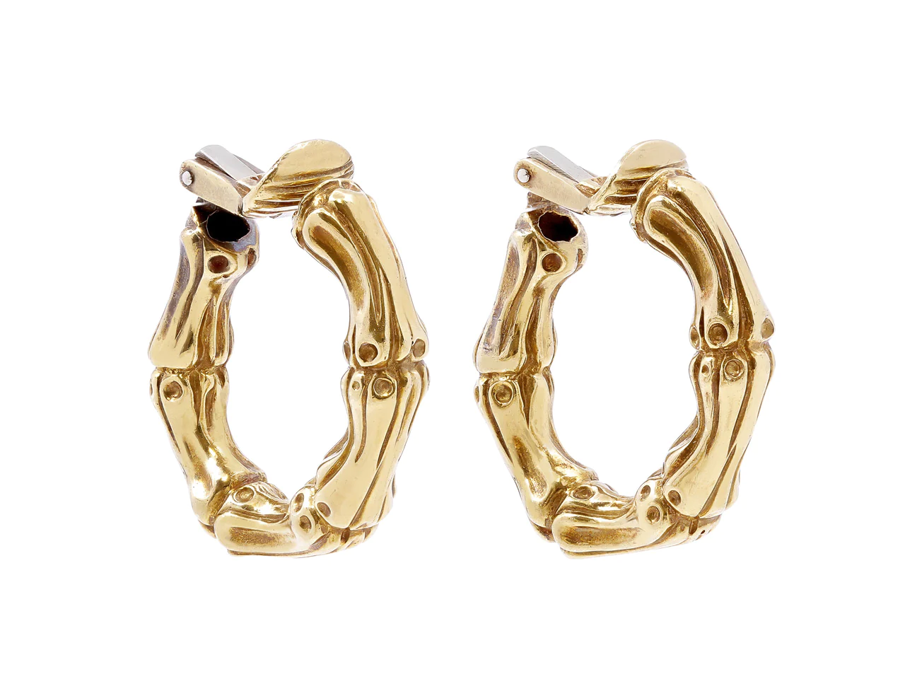 Bamboo Hoop Earrings in 18K Yellow Gold by Tiffany & Co. – Borden