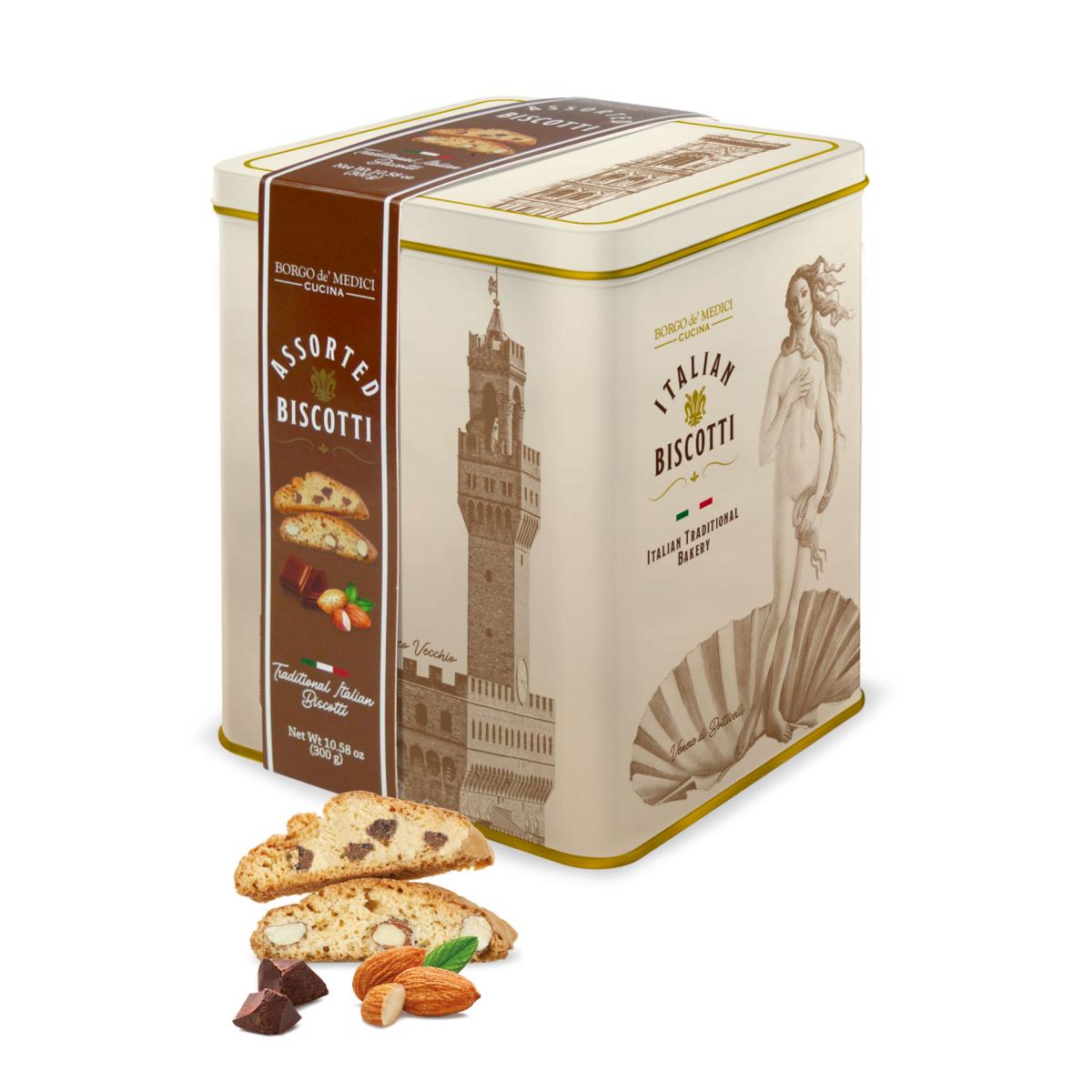 Assorted Traditional Biscotti in tin | Borgo de Medici