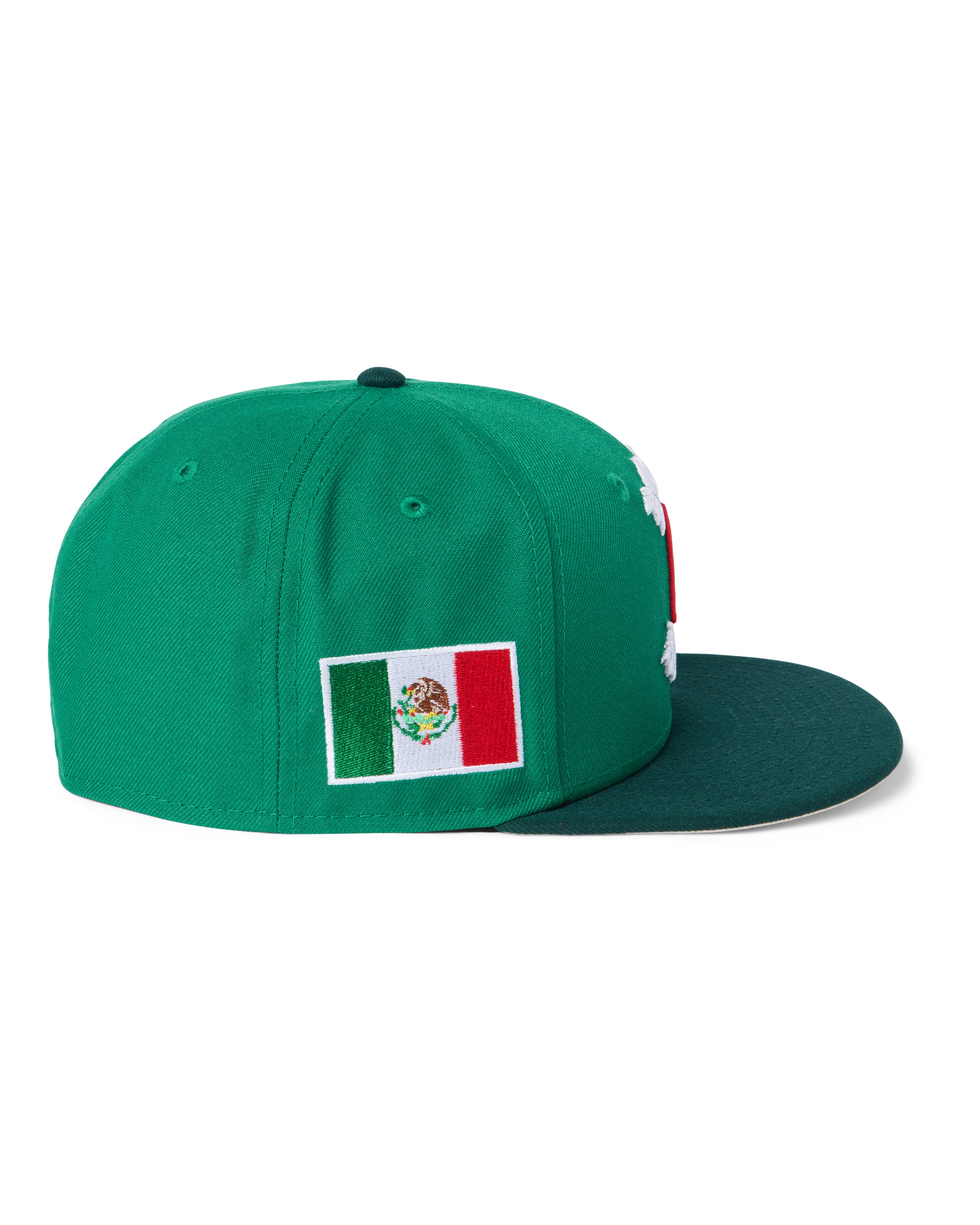 BORN X RAISED + WBC MEXICO ROCKER FITTED: KELLY GREEN / EMERALD