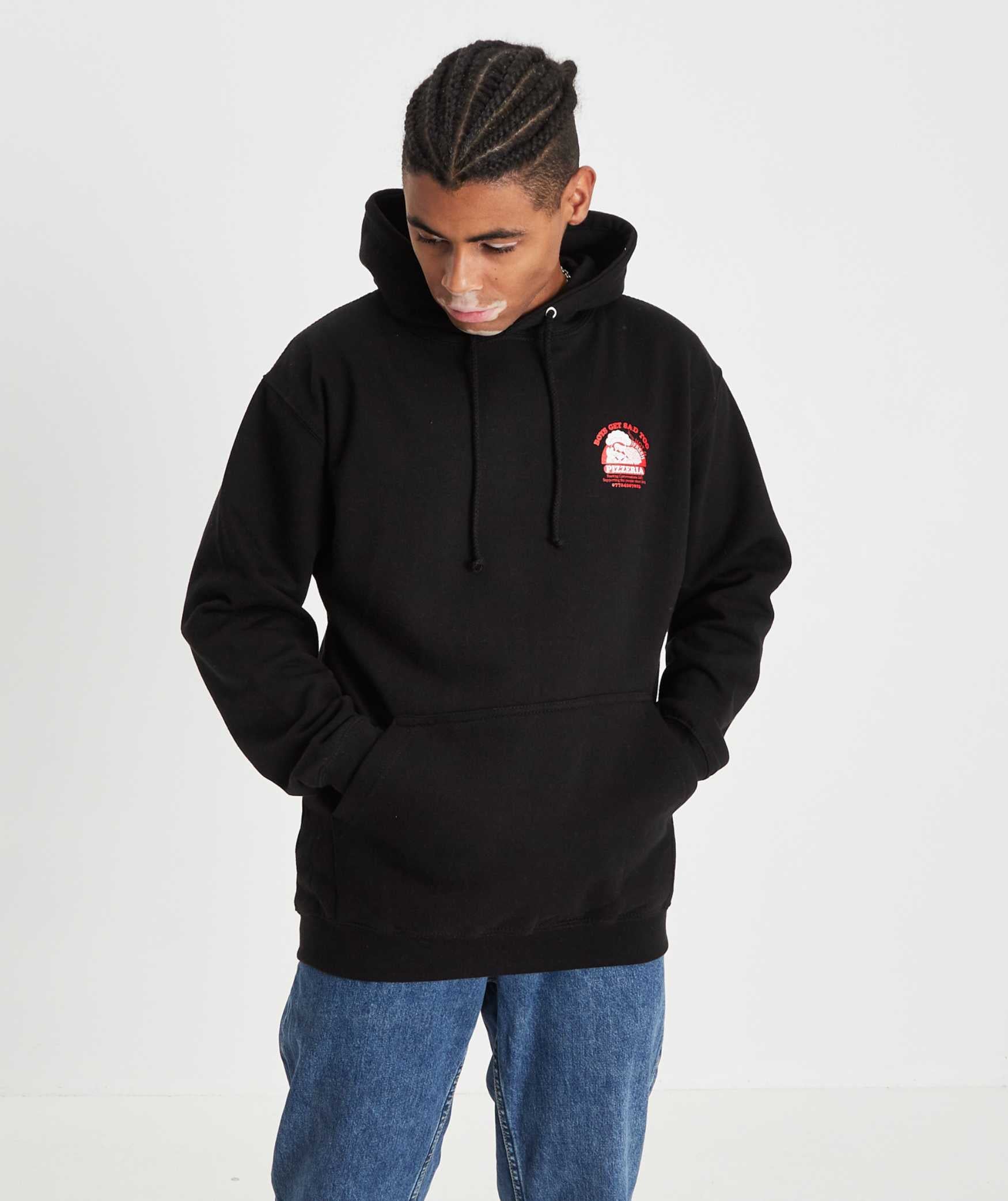 PIZZA HOODY BLACK – Boys Get Sad Too