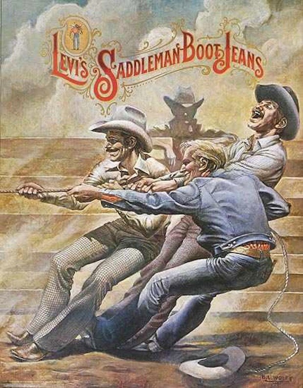 上手な着こなしファッション講座：ヴィンテージのリーバイス広告から