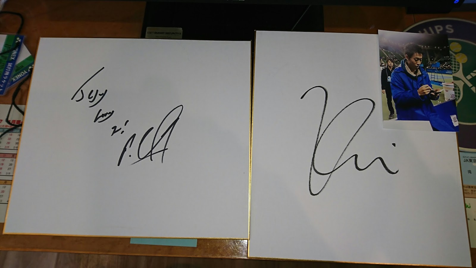 たうてに君ブログ: 錦織選手のサインてに♪