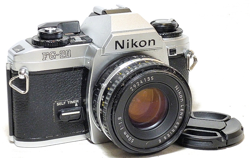Nikon FG-20 一眼レフカメラレンズ付きアンティークカメラ