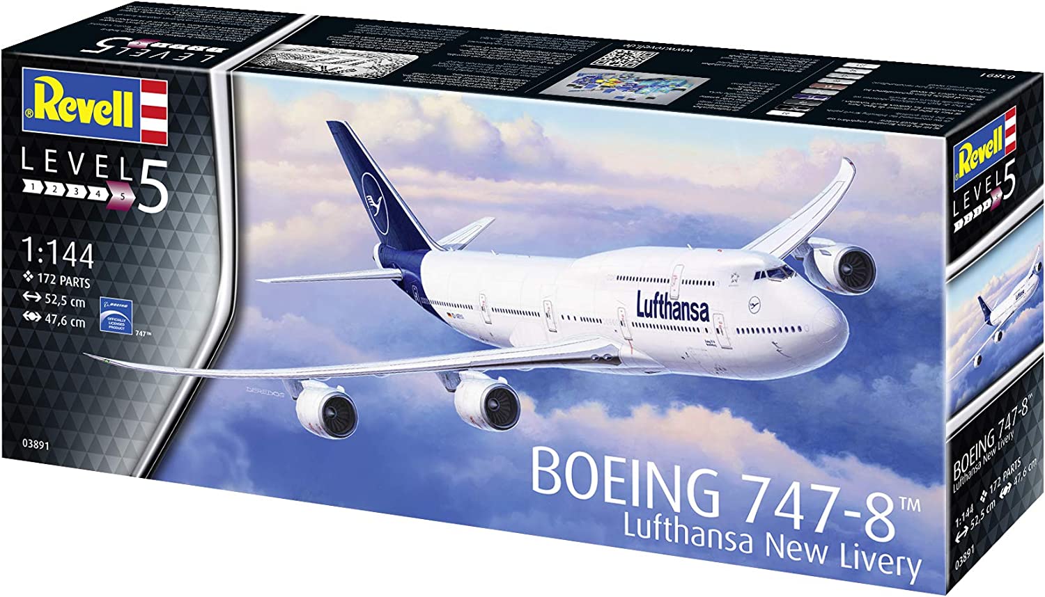 Revell 1/144 BOEING 747-8 Lufthansa New Livery (03891) Color Guide