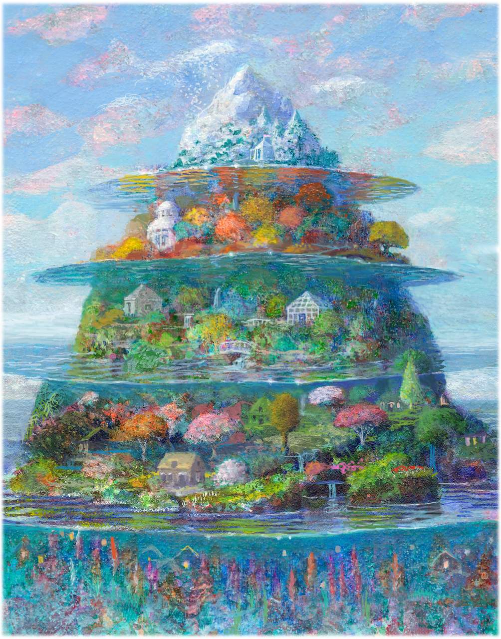 原画】井上直久 都の夕映え 原画】井上直久 都の夕映え 原画】井上直久